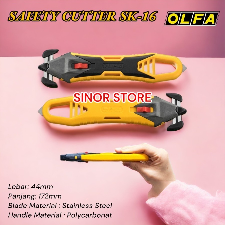 

OLFA Safety Cutter SK-16 Pisau Potong Kardus Tebal Karpet Rubber ORI