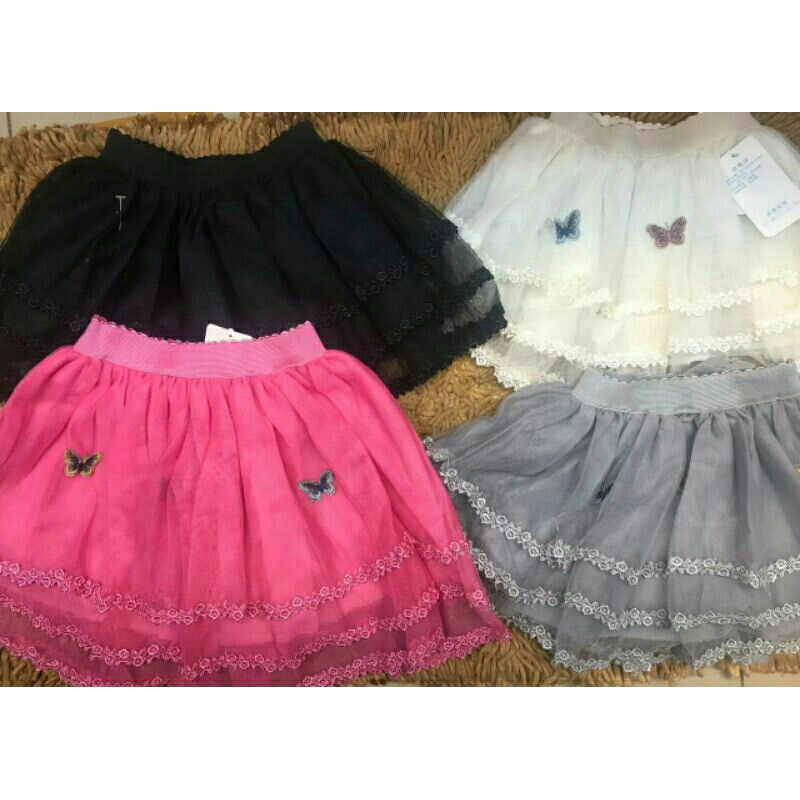 Rok Tutu Anak Import Motif Kupu-kupu Size 2-4 Tahun