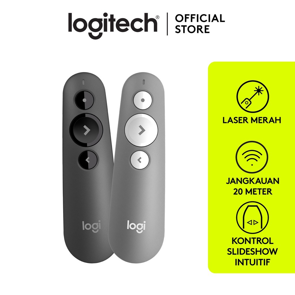 Logitech R500s Laser Presentation Remote Logitech R500 S R 500 pointer - Grey,R500s