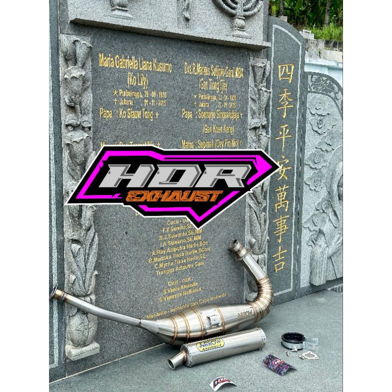 KNALPOT ARROW POLOS NINJA 2TAK FULL STAINLESS