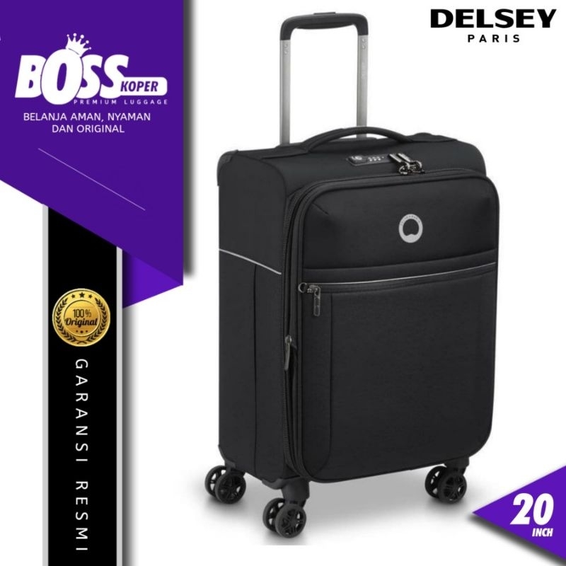 Koper DELSEY 20 inch Cabin/Kabin Softcase Super Ringan Expandable Original