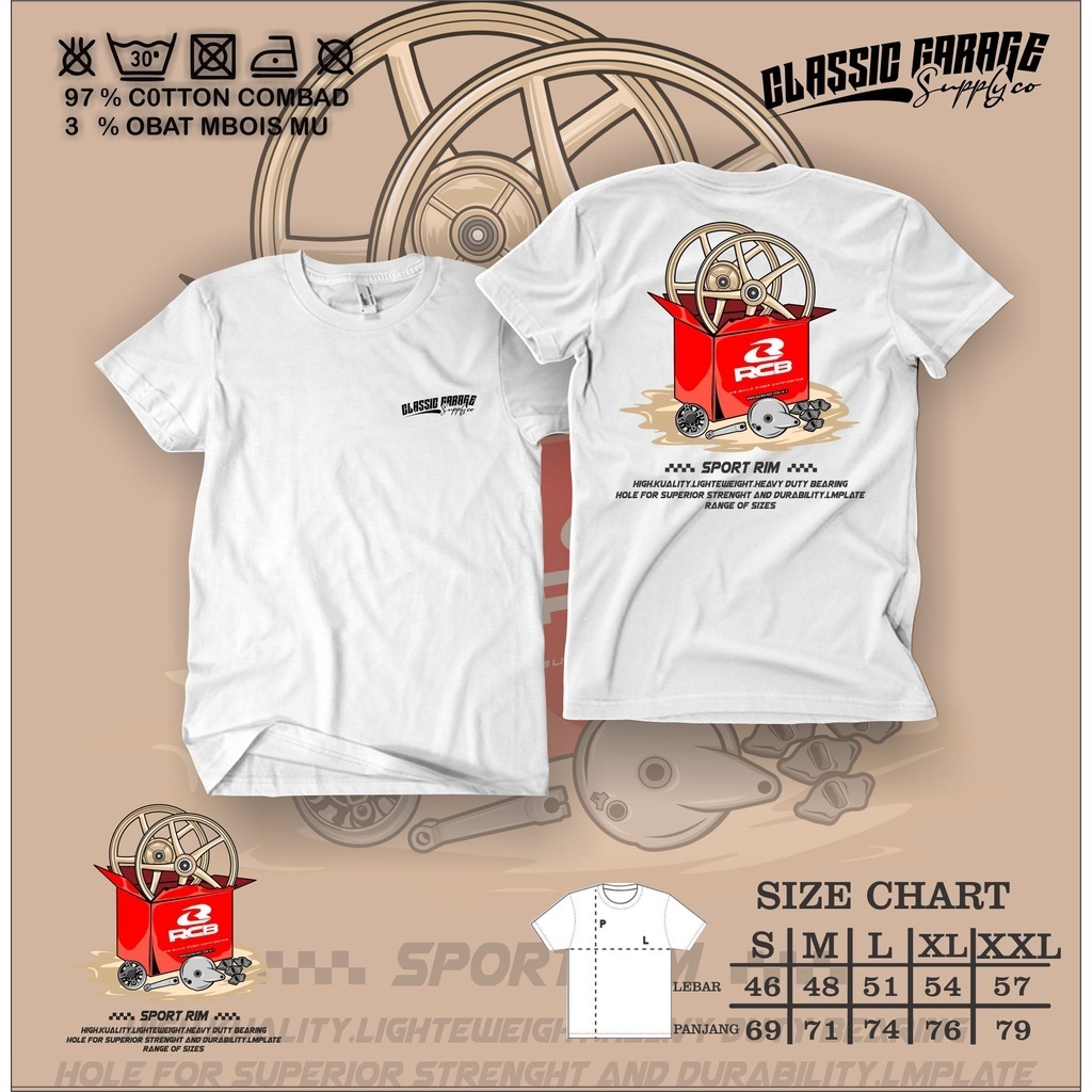 Tshrit Baju Kaos RCB RACING VELG RCB ORIGINAL OTOMOTIF