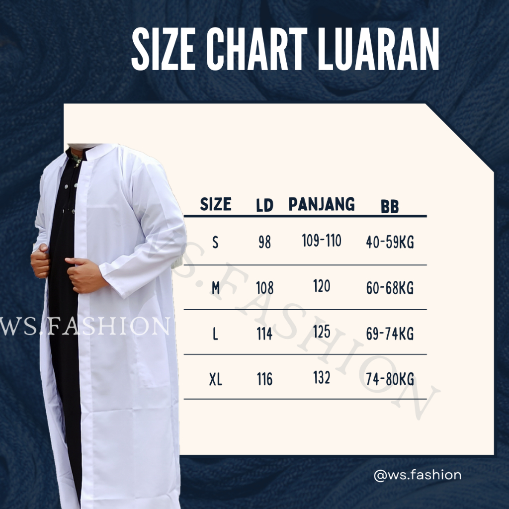 JUBAH LUARAN PRIA GAMIS LUARAN MUSLIM JUBAH/GAMIS LUARAN