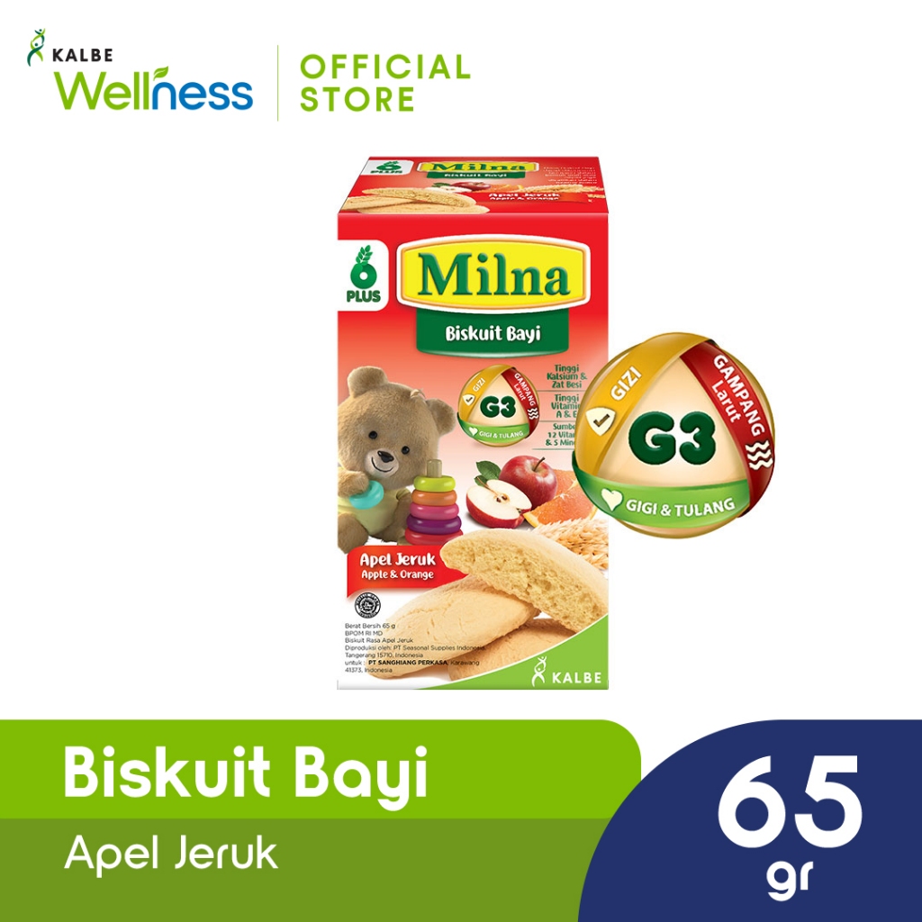 Milna Biskuit Bayi Apel Jeruk 65gr