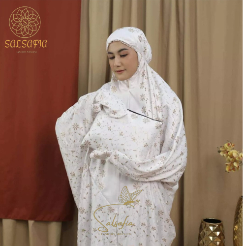 Mukena Jumbo Terusan Dewasa Bordir Sutra Milo Prada