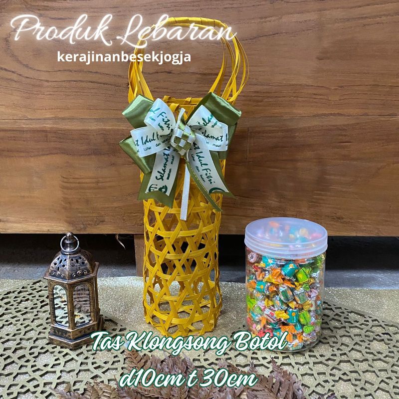 

SERIES LEBARAN | TAS KLONGSONG BOTOL WARNA PITA D 10 T 28CM / tas botol tas cantik tas murah hampers lebaran