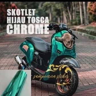 PEROMO  SKOTLET MOTOR & MOBIL SKOTLET WARNA HIJAU TOSCA CROM SKOTLET STICKER HIJAU TOSCA CEROM STIKE