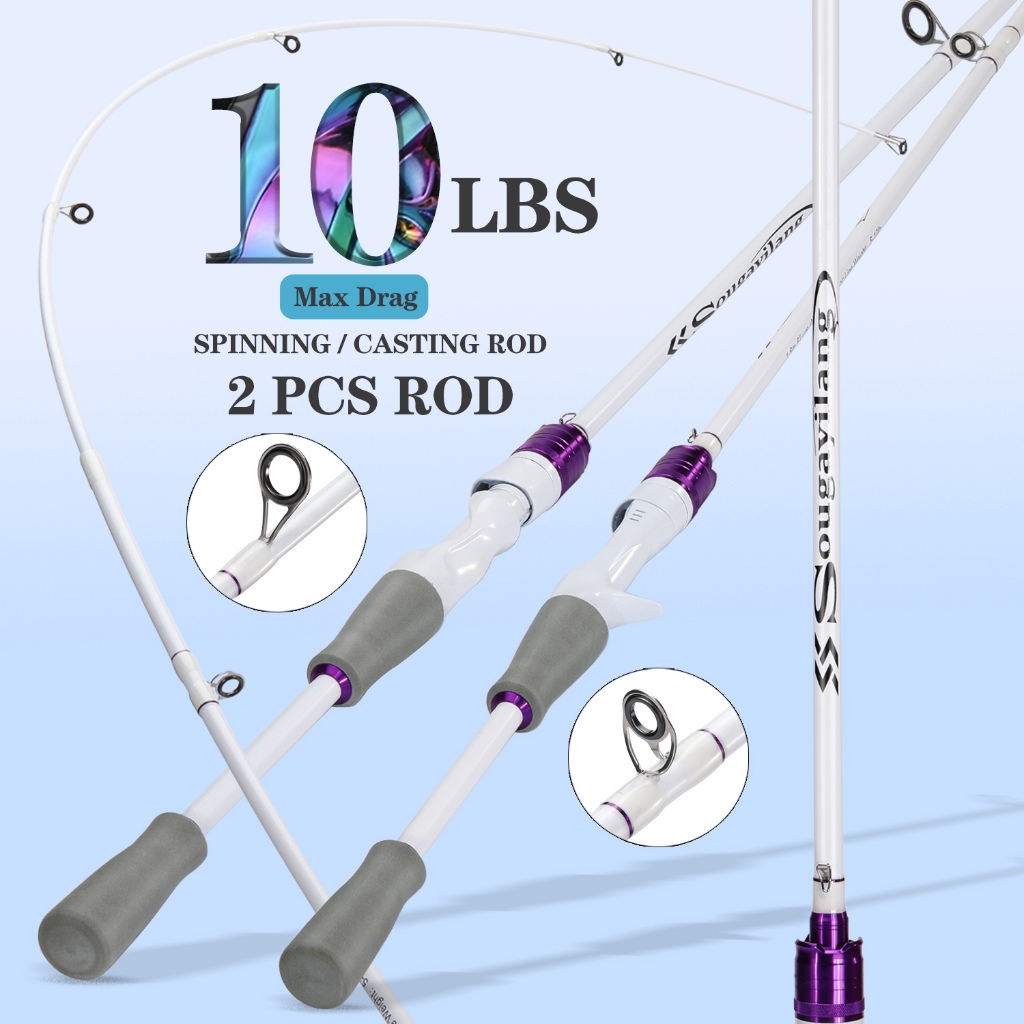 Sougayilang Joran Pancing 180CM 5-10LB Portabel 2 Bagian  UL Carbon Pancingan