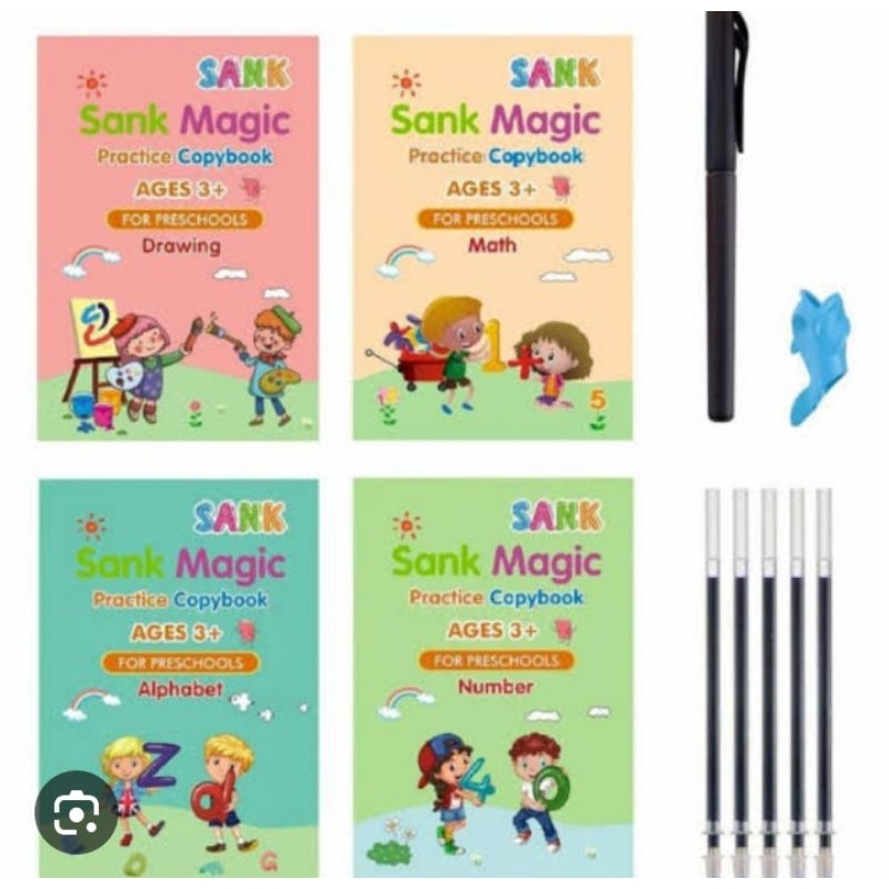 

SANK Magic Practice Book 1 SET ISI 4 BUKU + PULPEN