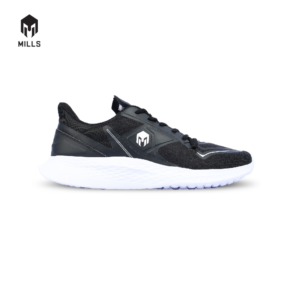 Mills Sepatu Lari Running Shoes Treximo Omega Black / White 9100110
