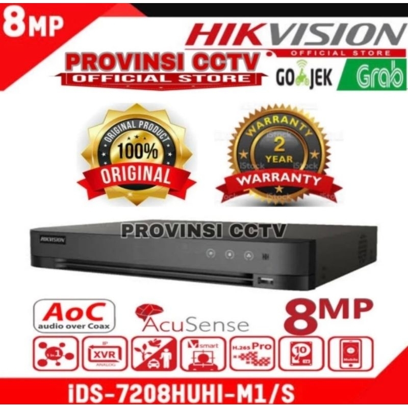 DVR HIKVISION8 CHANNEL IDS-7208HUHI-M1/STURBO HD DVR - ACUSENSE