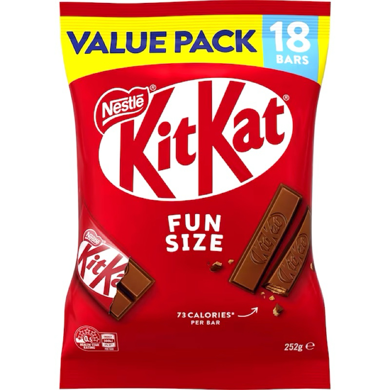 

Nestle KitKat Milk Chocolate Share Pack 18 Pieces 252g - Australia