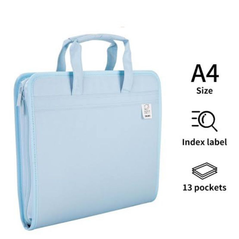 

File Folder Document Bag Tas Dokumen File A4 Warna Biru 13 Sekat 72561 perlengkapan sekolah perlengkapan rumah alat tulis kantor ATK terbaru