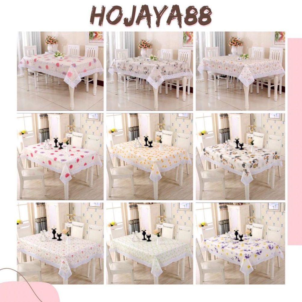 taplak meja makan renda anti air PVC WATERPROOF