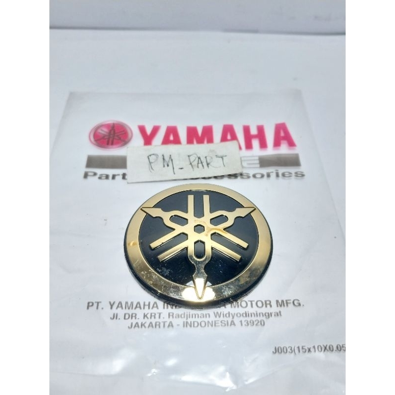 Emblem logo garputala tangki RX king RXKing Yamaha original warna gold