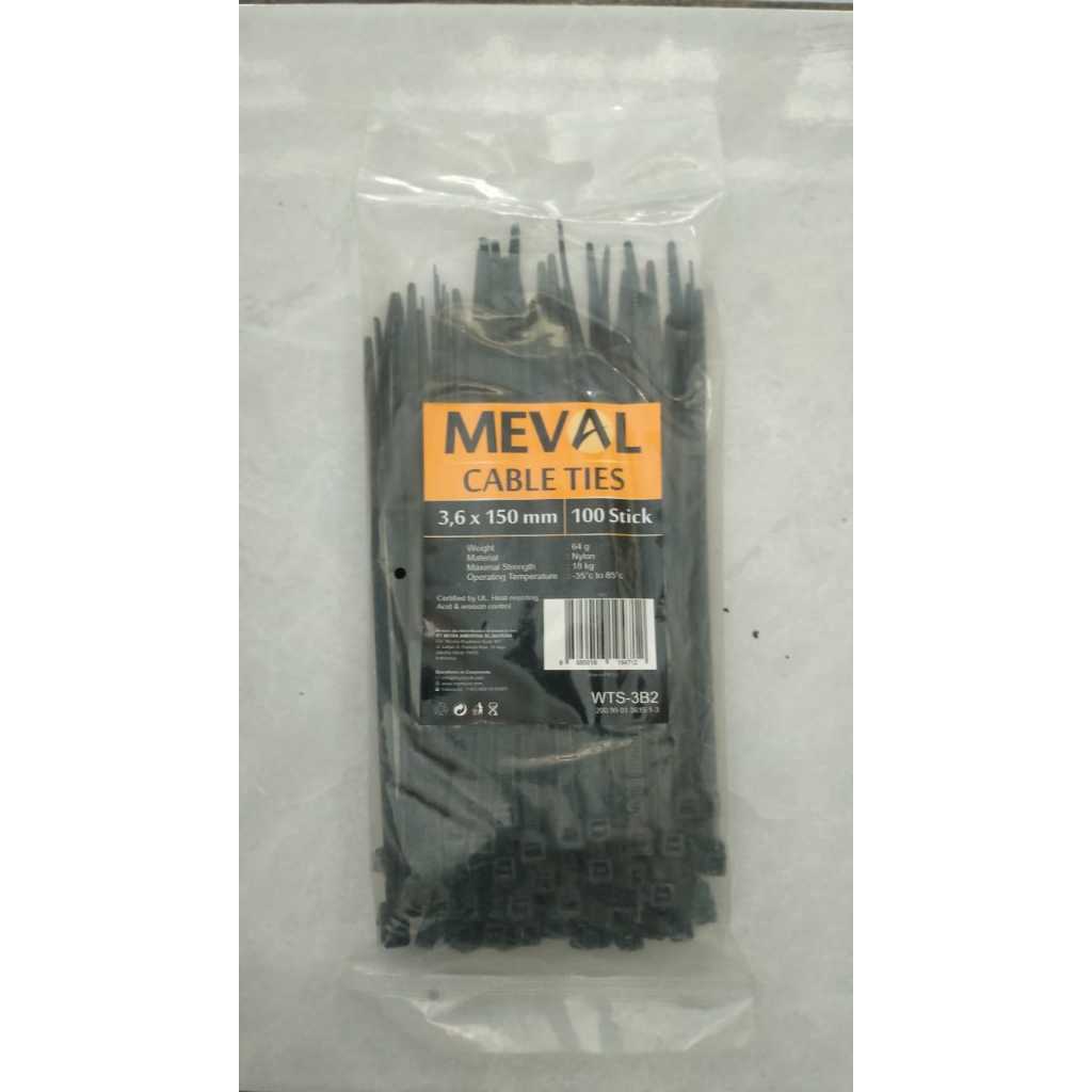 KABEL TIES MEVAL 150MM X 3,6MM