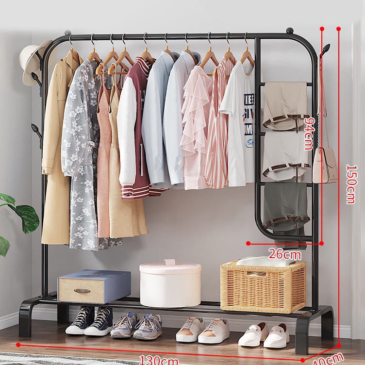 Greenland Rak Baju Gantung Besi Stand Hanger Gantungan Baju Celana Berdiri Jemuran Baju HSH17