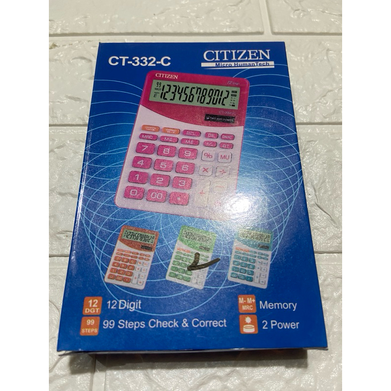 

KALKULATOR CITIZEN CT 332C / 12 DIGIT CHECK CORRECT