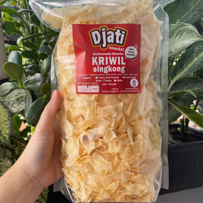 

Djati Snacks Kriwil Keripik Singkong Asin Original 250gr