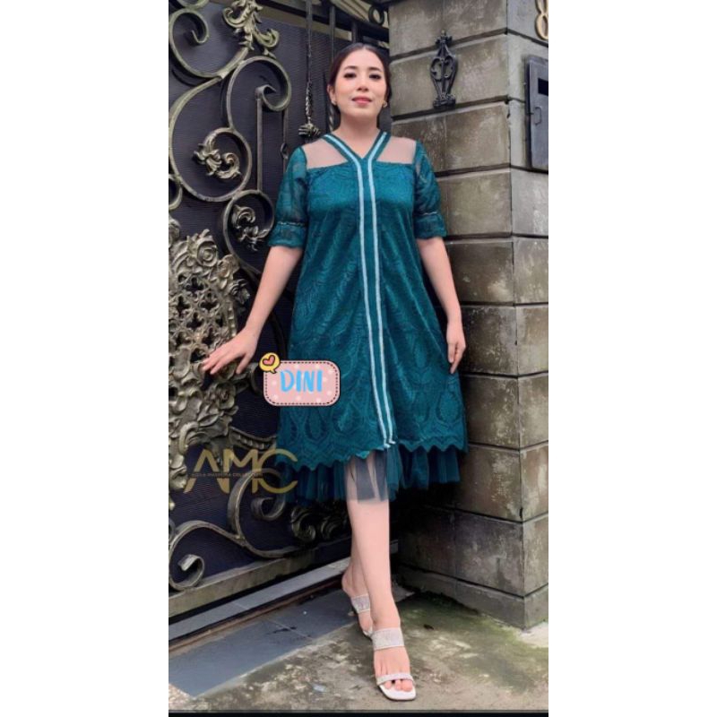 Dress brokat lapis Furing