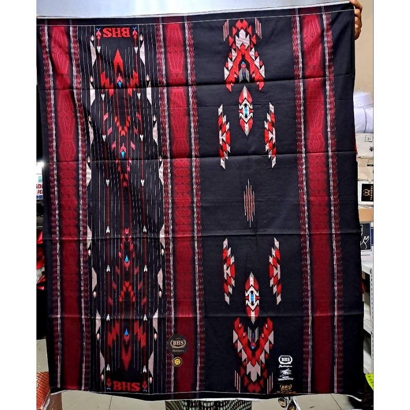 sarung bhs sge ms gold hitam pekat kombinasi merah & gold limited edition