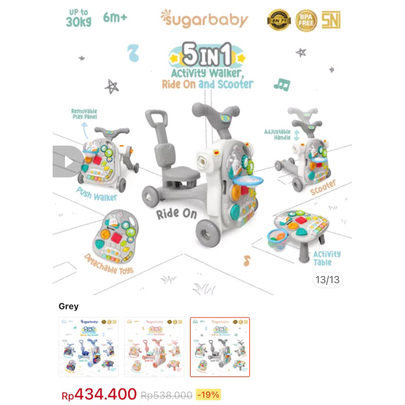 baby walker 5 in 1 || sugar baby || preloved