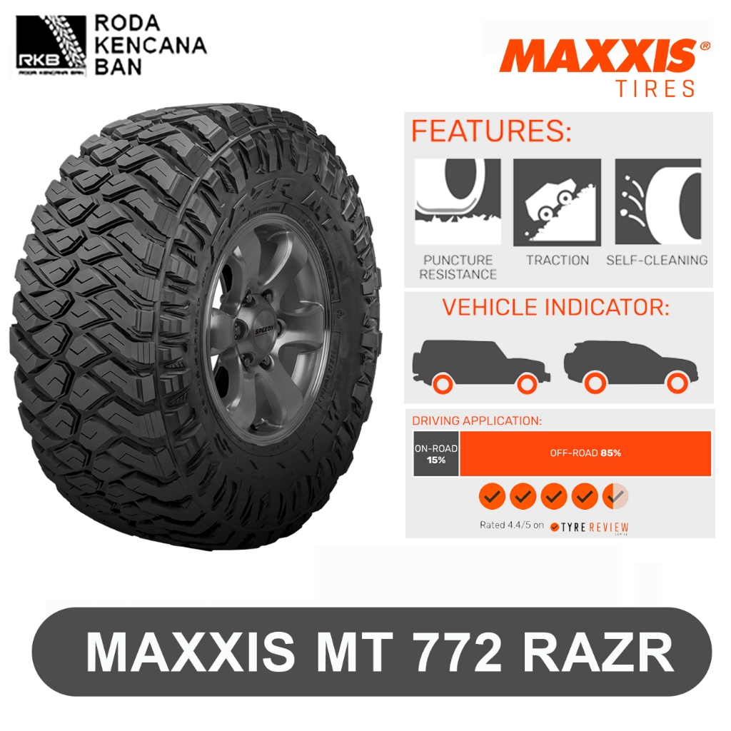 BAN MOBIL MAXXIS RAZR MT772 35 x 12.5 R15 MT