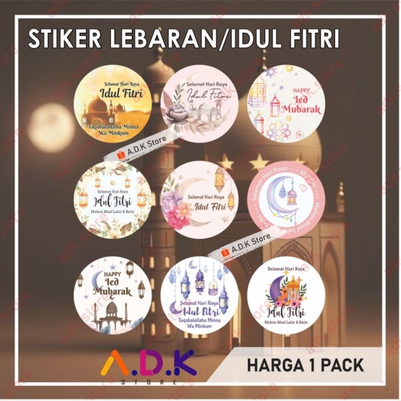 

[1 PACK] STIKER BULAT LEBARAN | STIKER IDUL FITRI PART.2