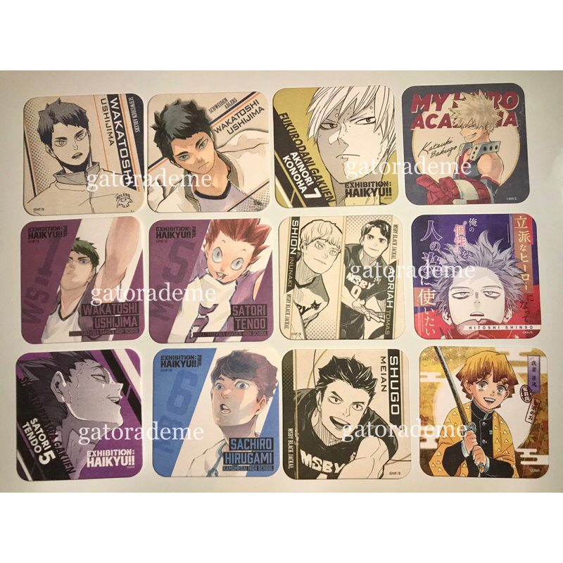 official coaster haikyuu, my hero academia, demon slayer/kimetsu no yaiba