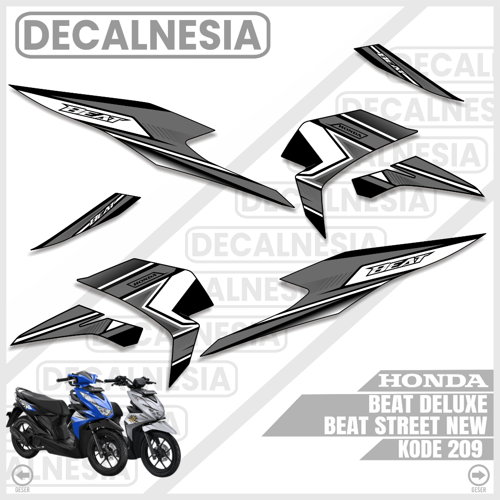 Stiker Striping Beat Deluxe CBS ISS Street New 2021 2022 2023 2024 Motor Variasi Modifikasi Racing D