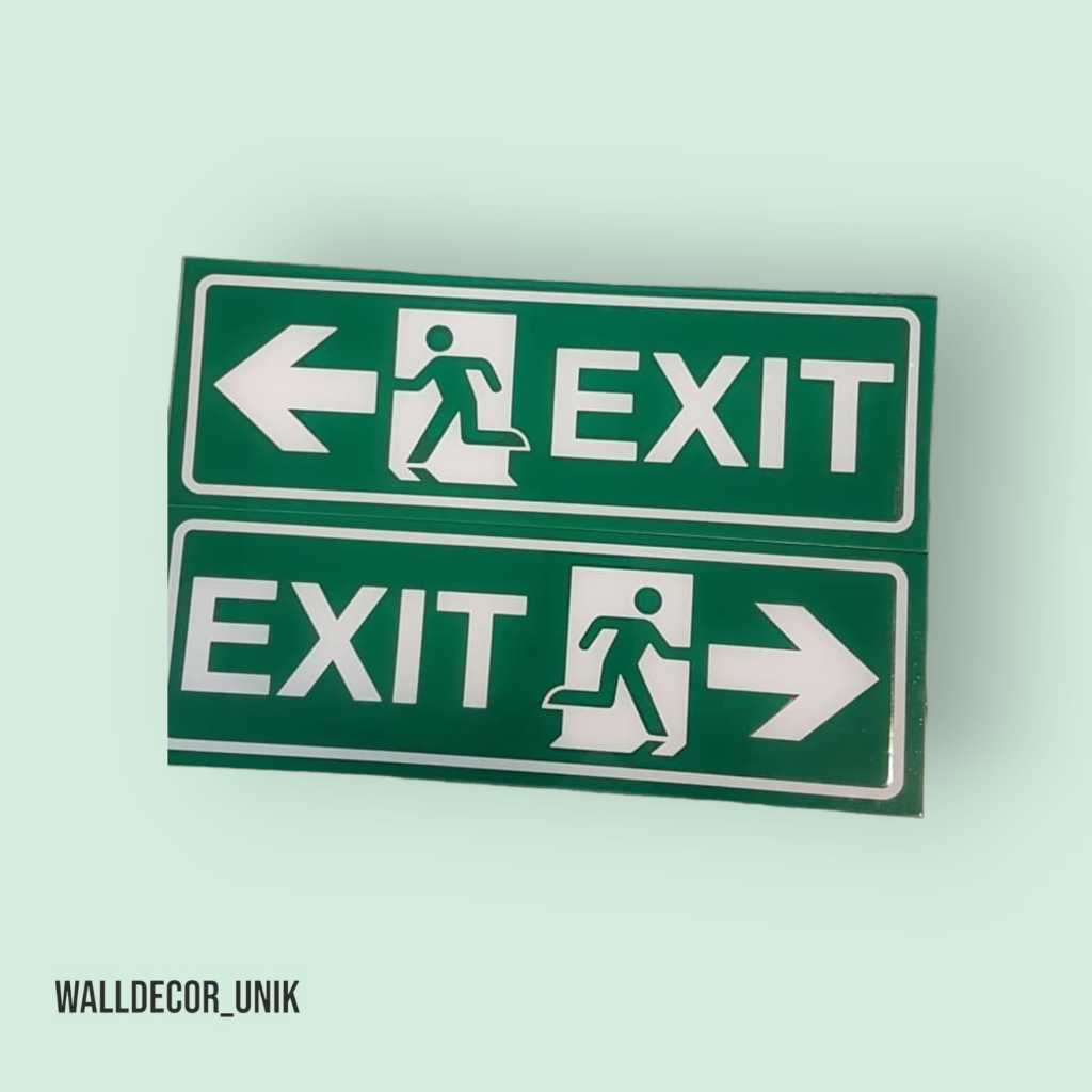 

Papan Akrilik EXIT | Rambu Akrilik Exit Kanan Exit Kiri Tinggal Tempel