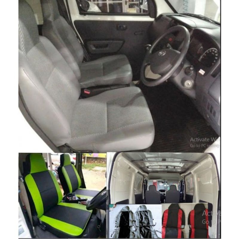 SARUNG JOK MOBIL granmax BLINFAN/ kulit jok mobil daihatsu GRANDMAX BLINDPAN depan 1 set kiri kanan 