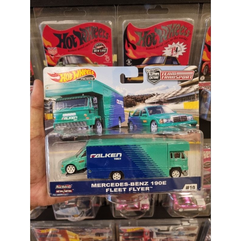 Hotwheels Team Transport FALKEN Mercedes Benz 190E varian velg