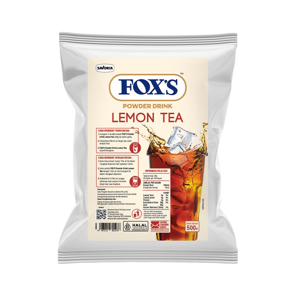 FOX'S Lemon Tea Powder Drink 4 Pcs x 500g