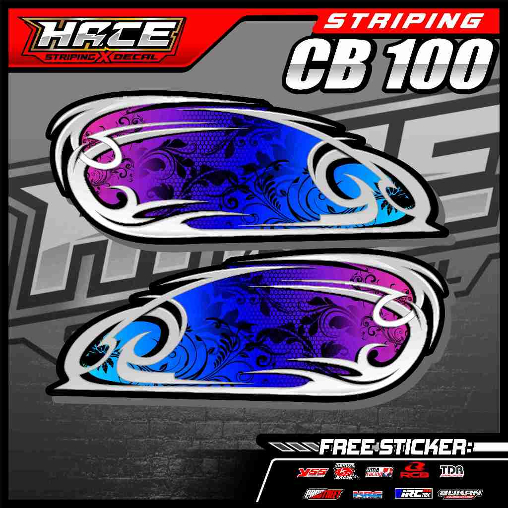 265 STRIPING STICKER CB 100 - STRIPING STICKER CB 100 KARBU LIST SIMPLE BATIK