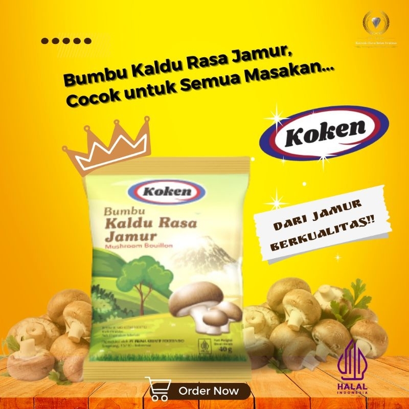 

KOKEN Bumbu Kaldu Rasa Jamur 40 g & 80 g