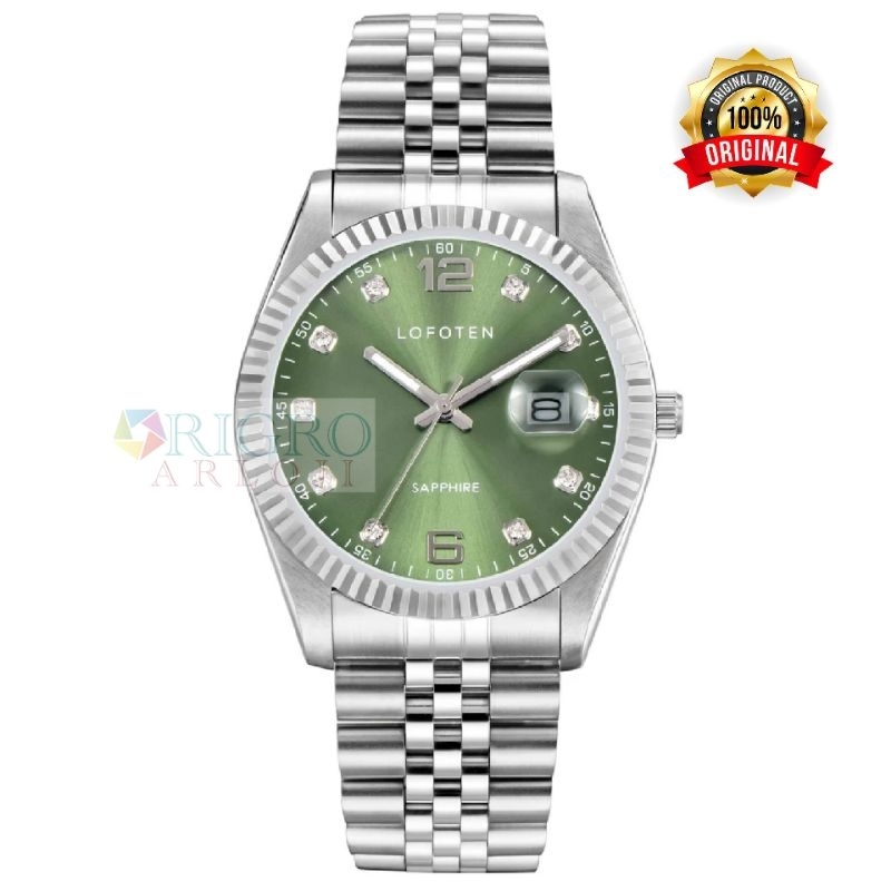 Jam tangan Couple pria wanita Lofoten F.8105ST Original - all stainless steel kaca safir