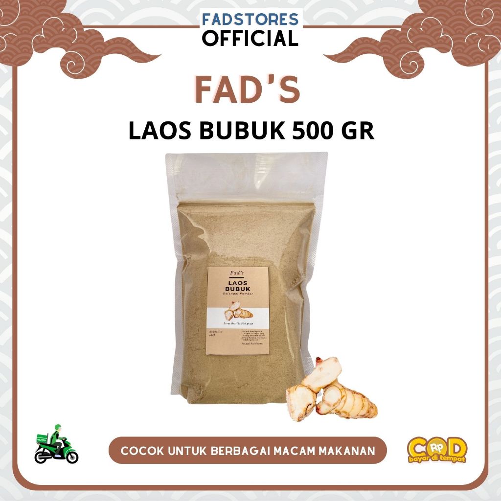 

Laos Bubuk 500gr - Lengkuas Bubuk 500gr - Galengal Powder 500gr - Fad's Rempah Bubuk - Rempah JSR