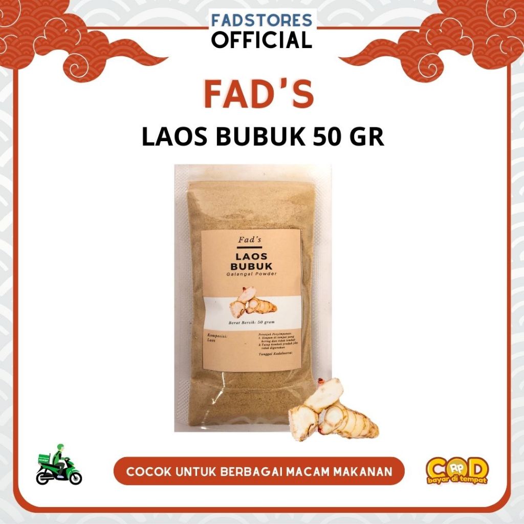 

Laos Bubuk 50gr - Lengkuas Bubuk 50gr - Galengal Powder 50gr - Fad's Rempah Bubuk - Rempah JSR