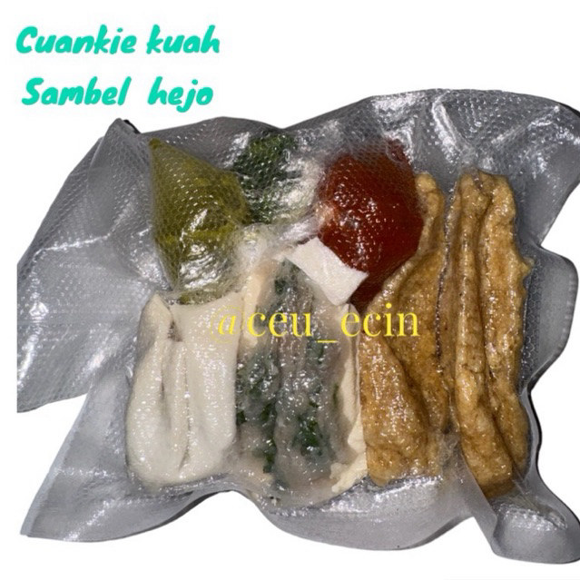 

Cuankie kuah Sambel Hejo sambal hijau divacuum