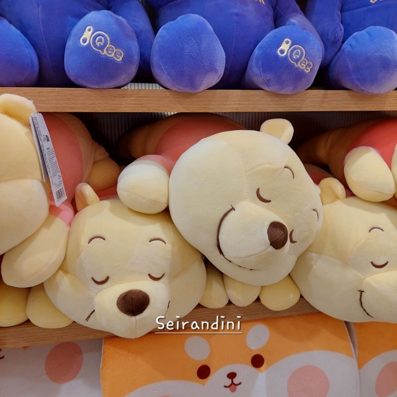 Boneka Winnie The Pooh Miniso Disney Collection Lying Bantal Tidur 45cm Karakter Cute Lucu Kado Hadi