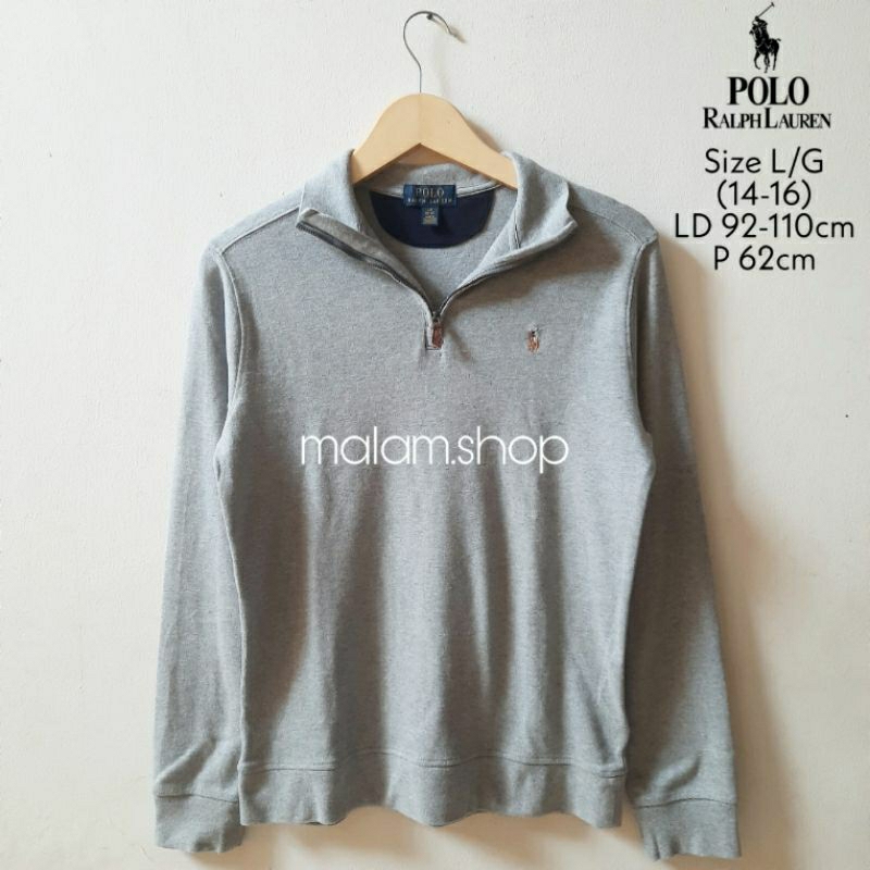 POLO Ralph Lauren Half Zip Sweater - Light Grey