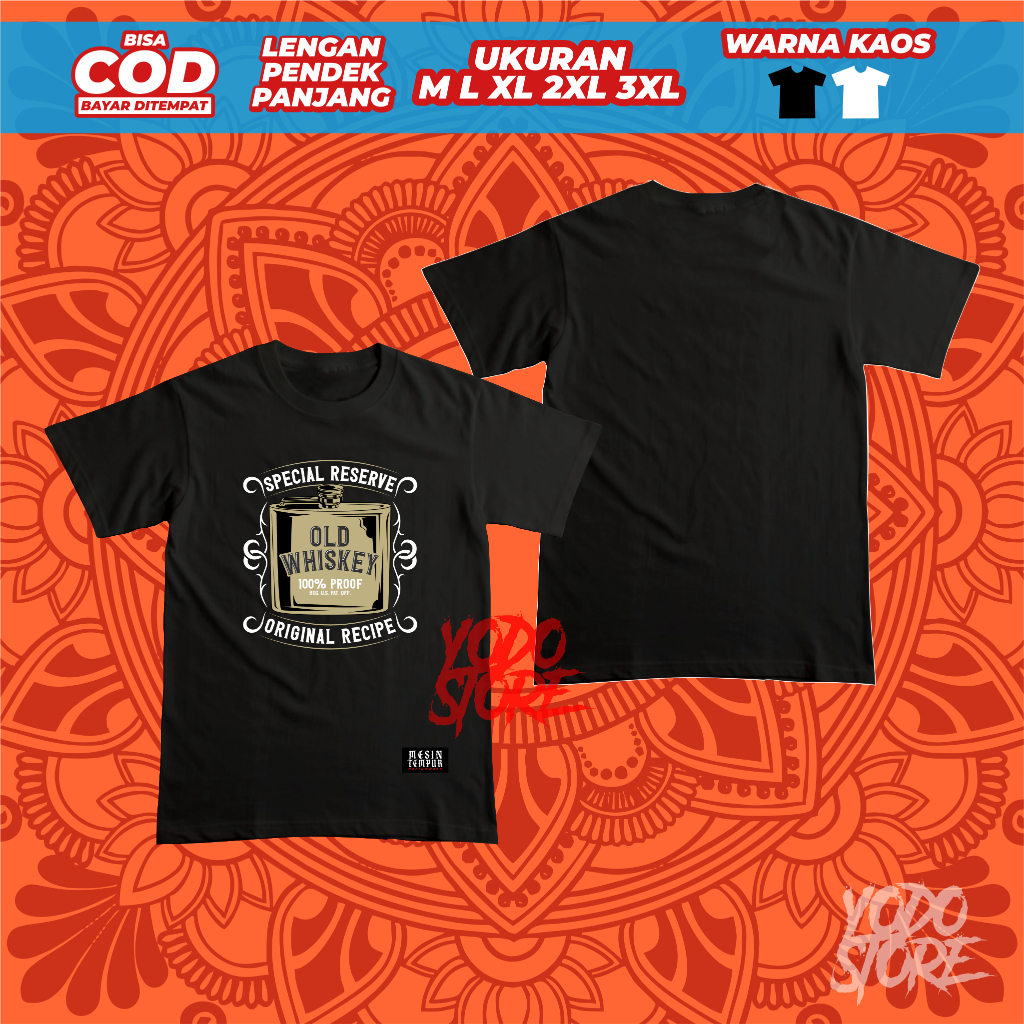 Kaos Distro Baju Tshirt Murah Old Whiskey