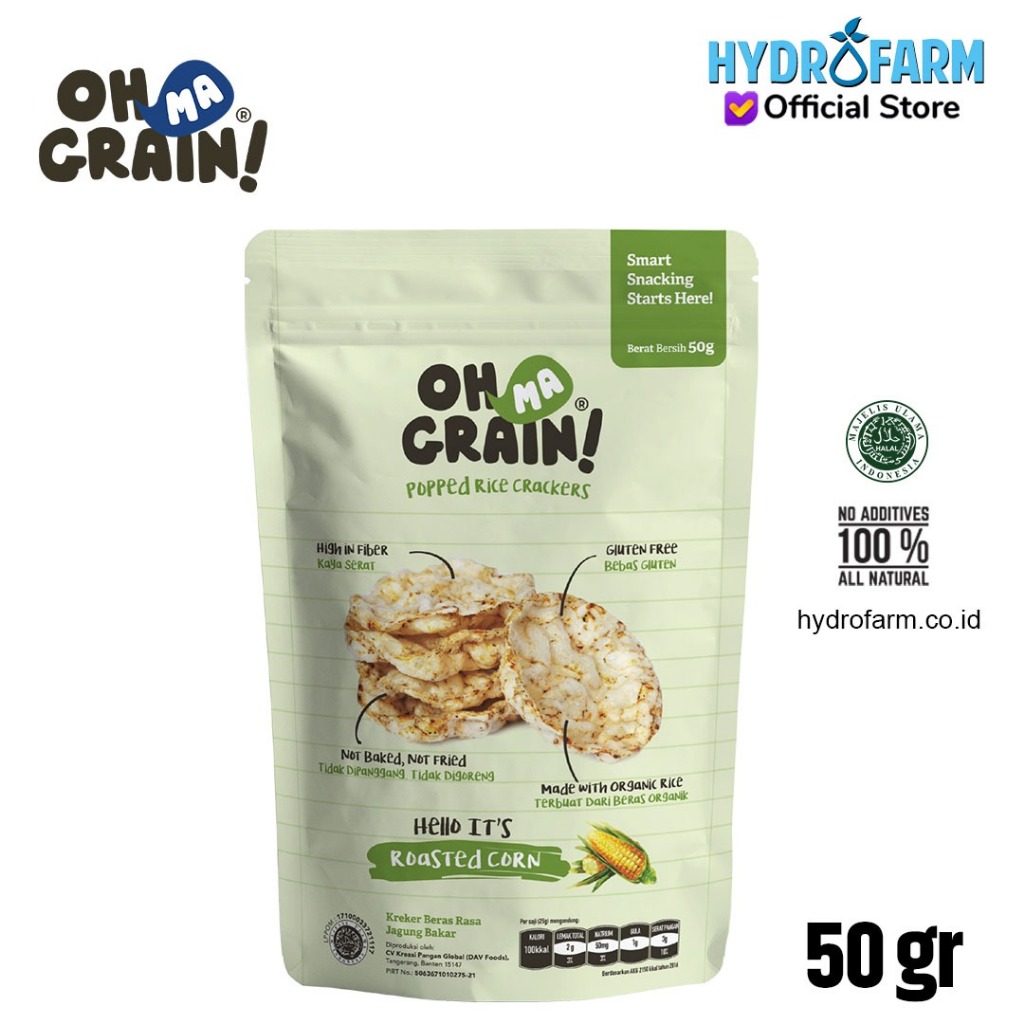 

Oh Ma Grain! - Popped Rice Crackers / Keripik Beras (Roasted Corn)