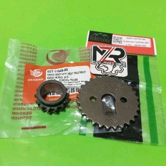 GIGI KRUG AS/GEAR SINTRIK CRYPTON/VEGA R LAMA 4ST//SENTRIK NOKEN AS ATAS BAWAH YAMAHA 14T/28T FUKUYA
