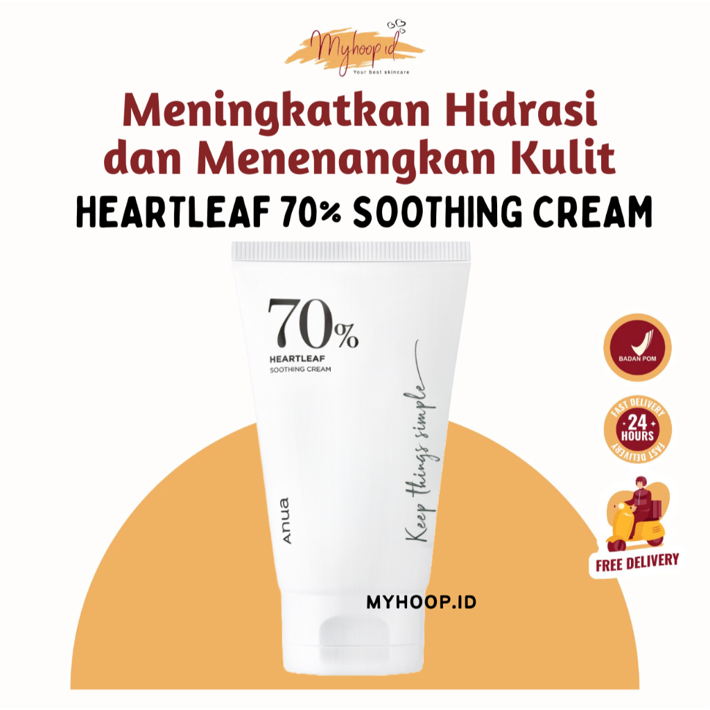 ANUA Heartleaf 70% Soothing Cream Melembabkan Menenangkan Kulit - Myhoop.id