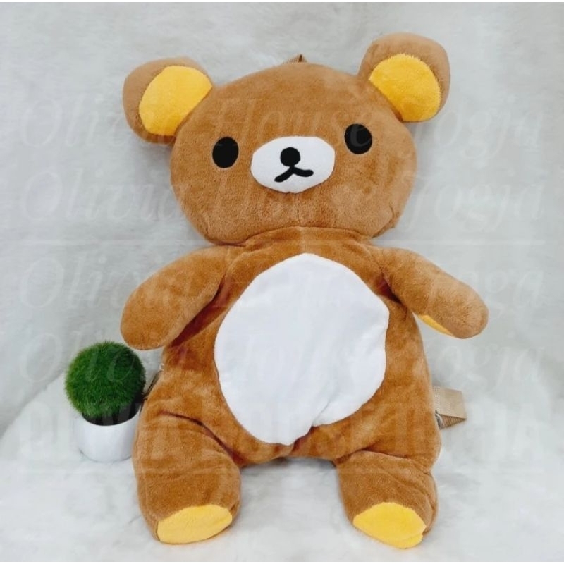 Ransel Rilakkuma Body L Tas Boneka Rilakkuma Coklat L Tas Rilakkuma Body L