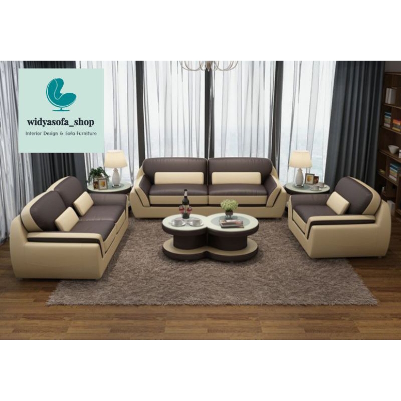 Sofa Tamu 221 Minimalis Modern Kursi Sofa Set Kulit Oscar Premium
