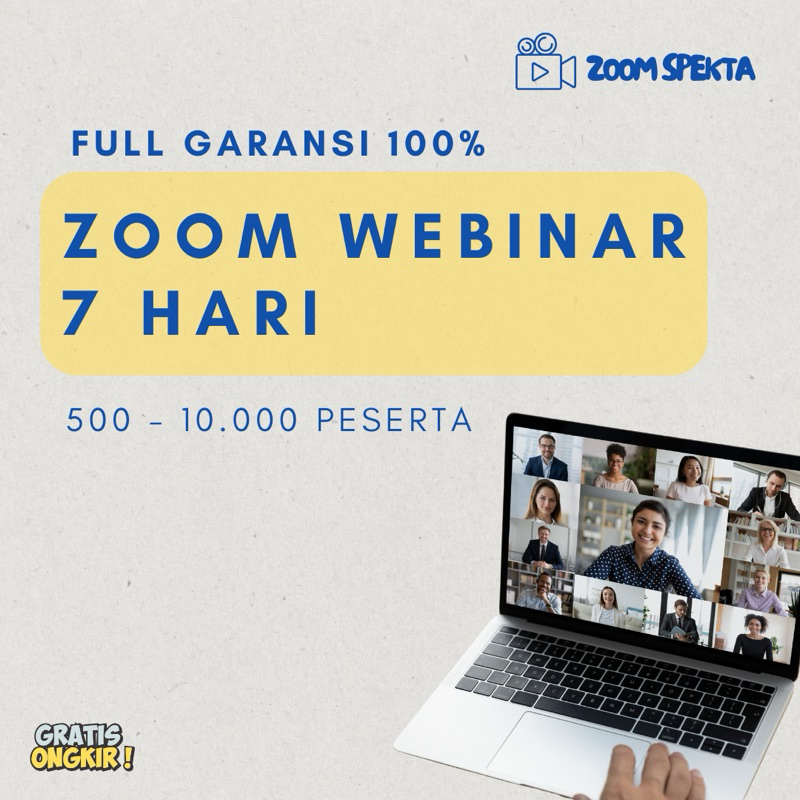 SEWA ZOOM WEBINAR 7 HARI FULL GARANSI 100%
