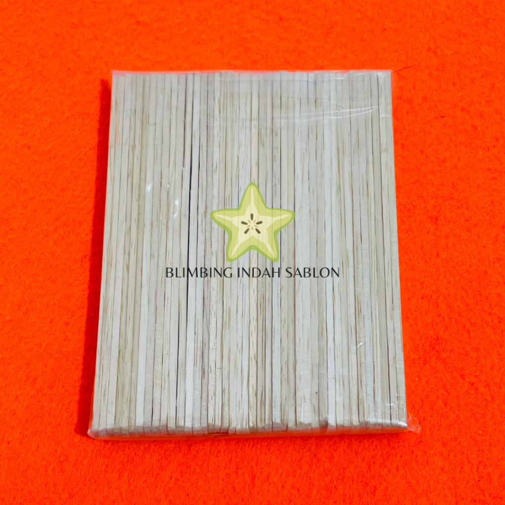 Stik Es Krim Ice Cream Stick Gagang Kayu Wood Sunduk Tongkat Peralatan Perlengkapan Craft Crafting K